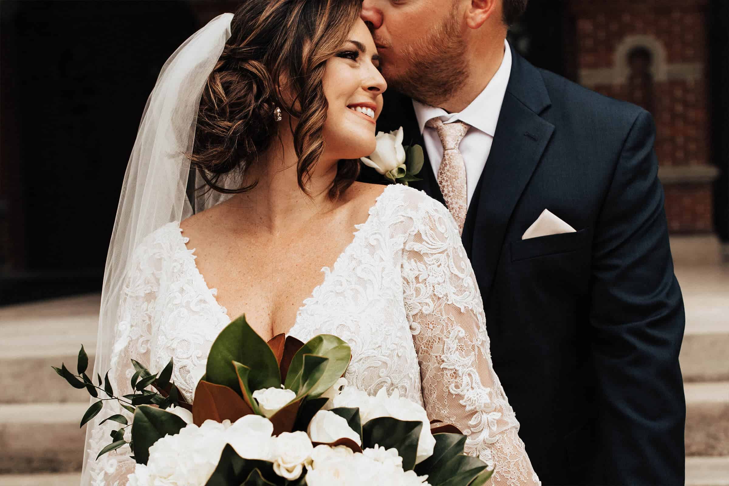 Groom Kisses Bride