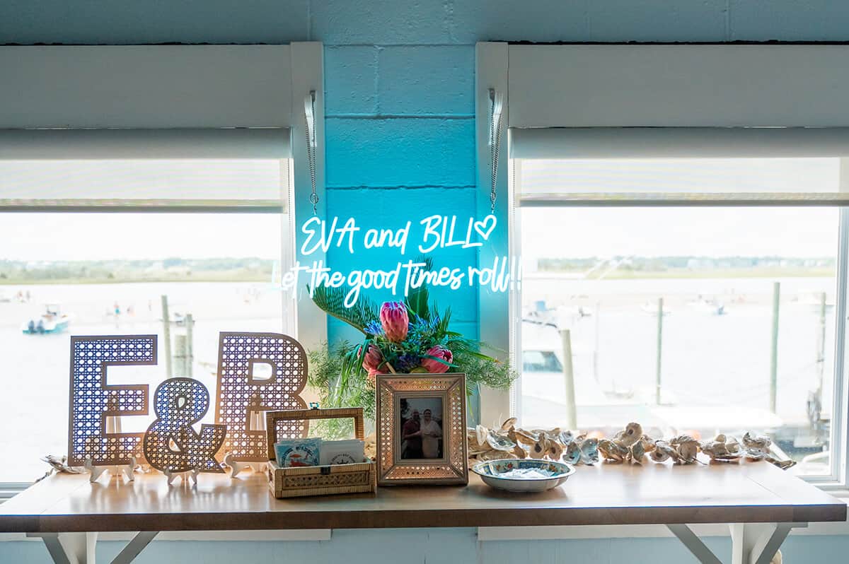 Custom Neon Sign for Wedding let the good times roll