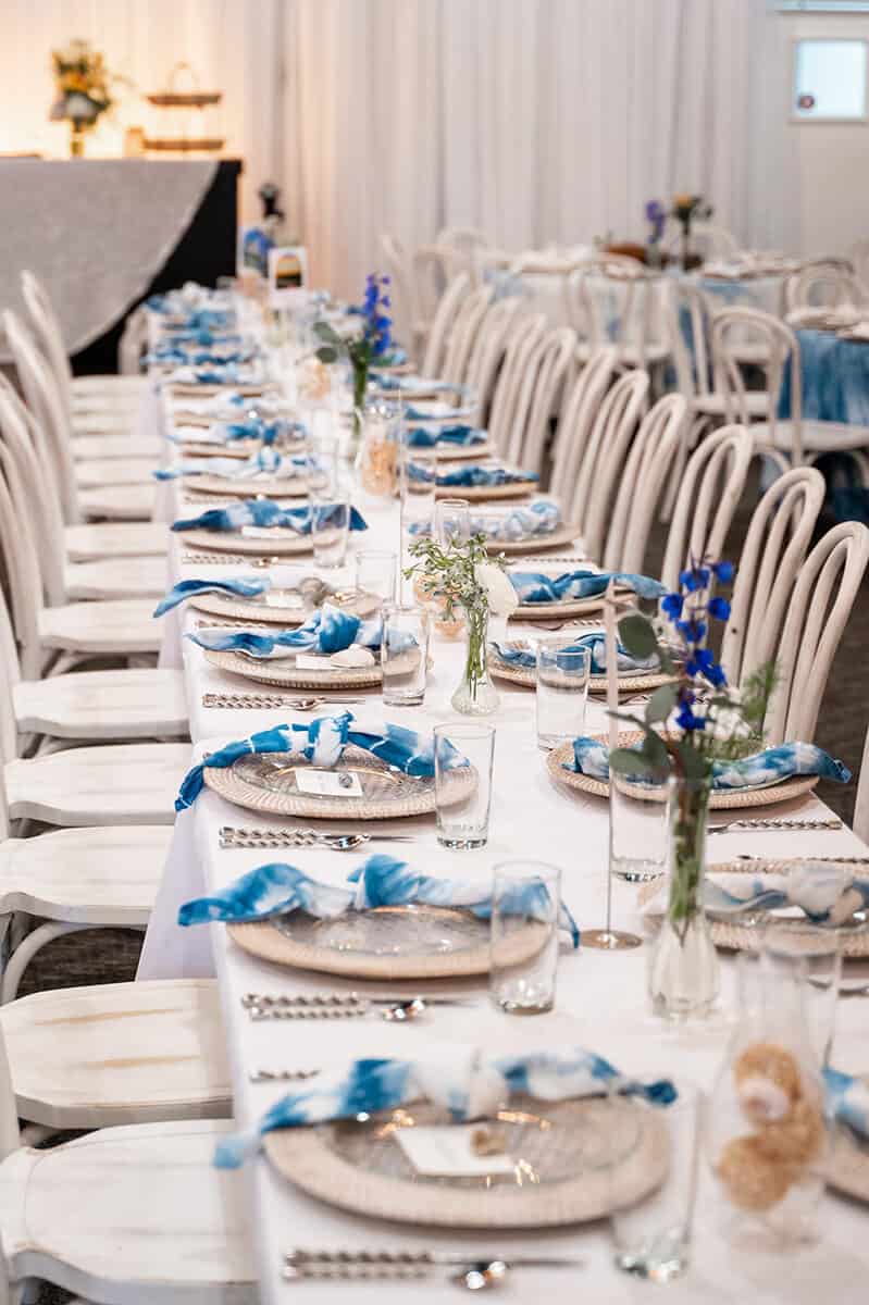 beach wedding reception coordination by Local Revival