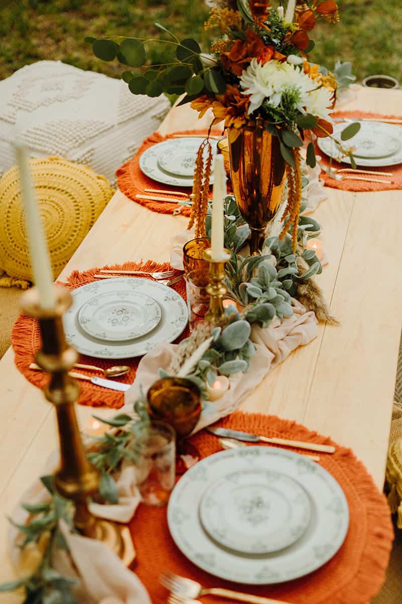 70s styled shoot decor and design by Tampa wedding planner Local Revival and photos by LD Creative Co