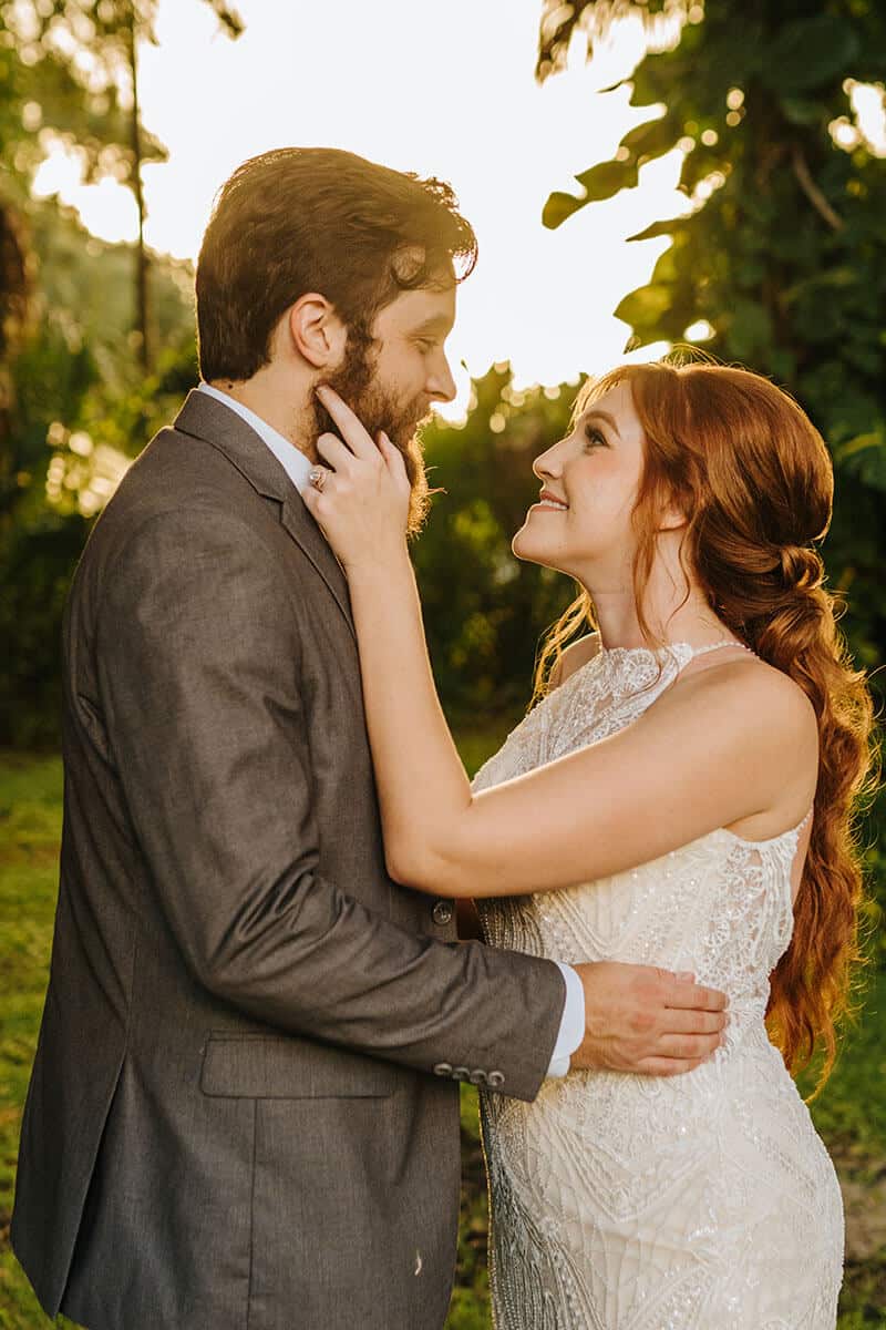 wedding couple 70s styled shoot collaboration Tampa wedding planner Local Revival and LD Creative Co.