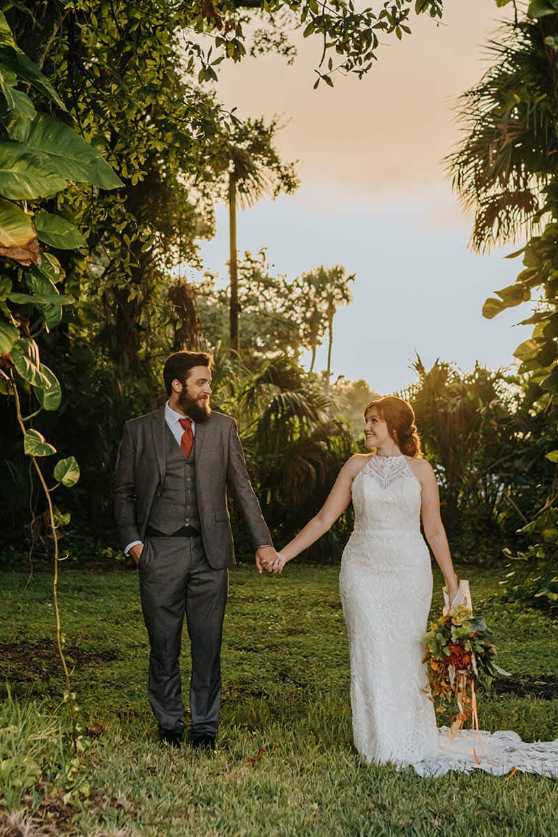 wedding couple 70s styled shoot collaboration Tampa wedding planner Local Revival and LD Creative Co.